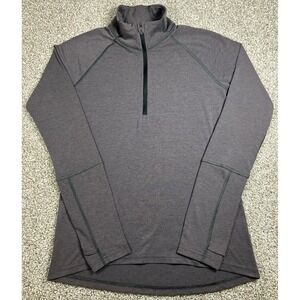 Stio Lightweight 1/4 Zip Base Layer Pullover Athletic Women's Size Small Gray